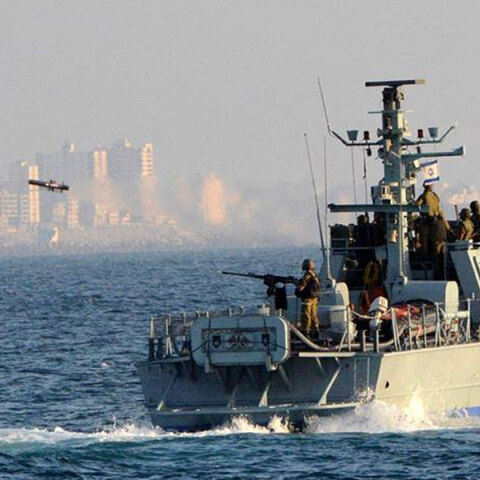 Πολεμικό πλοίο του Ισραήλ σε περιπολία στη θάλασσα