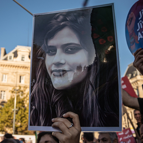 Διαμαρτυρία για τον θάνατο της Μαχσά Αμινί 