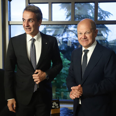 Κυριάκος Μητσοτάκης και Όλαφ Σολτς