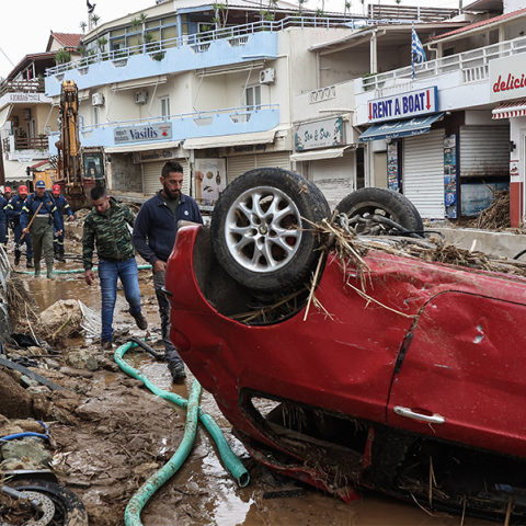 Εικόνες καταστροφής στην Κρήτη από την κακοκαιρία