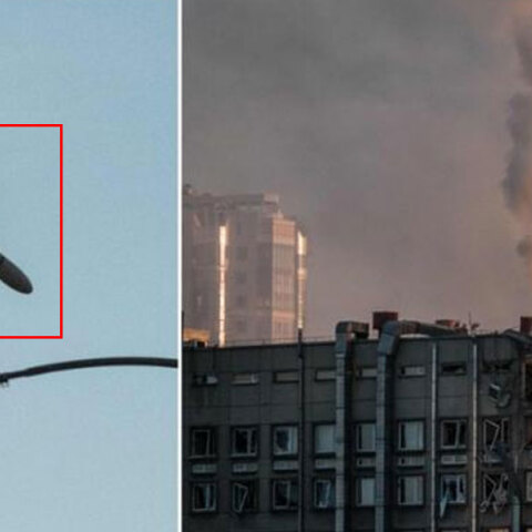 Ιρανικό drone καμικάζι ετοιμάζεται να συντριβεί στο Κίεβο πριν το καταρρίψουν οι αστυνομικοί