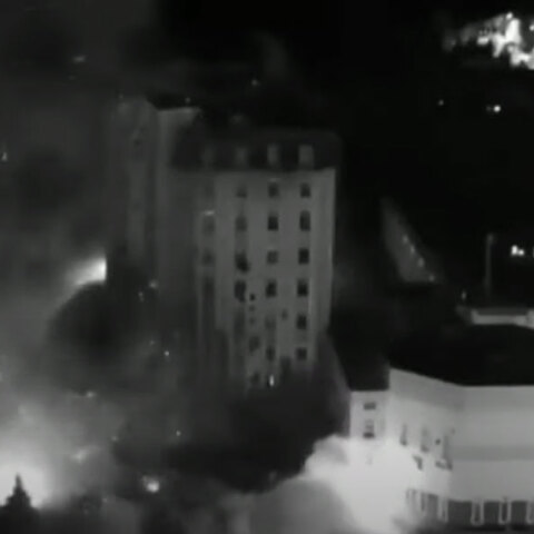 Νυχτερινοί βομβαρδισμοί στο κτίριο διοίκησης στο Ενερχοντάρ της Ουκρανίας