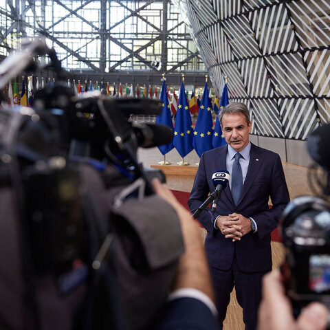 Ο Κυριάκος Μητσοτάκης στη σύνοδο του Ευρωπαϊκού Συμβουλίου