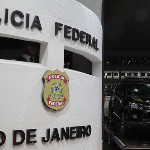 Αυτοκίνητο της βραζιλιάνικης αστυνομίας μετά την επίθεση από τον πρώην βουλευτή