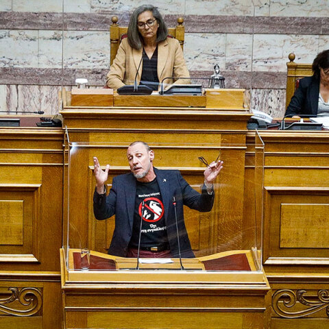 Ο Κλέων Γρηγοριάδης στη Βουλή