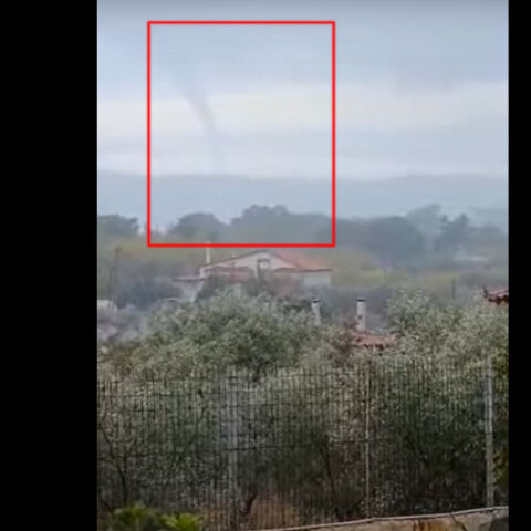 Ο υδροστρόβιλος που σχηματίστηκε στην Κορινθία