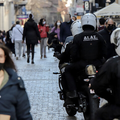 Αστυνομικοί της ομάδας ΔΙΑΣ στην Ερμού