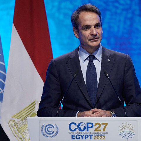 Ο Κυριάκος Μητσοτάκης στη Σύνοδο του ΟΗΕ για το κλίμα στην Αίγυπτο (COP27)