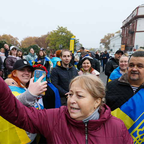 Πανηγυρικές συγκεντρώσεις μετά την απόσυρση των ρωσικών στρατευμάτων από την Χερσώνα