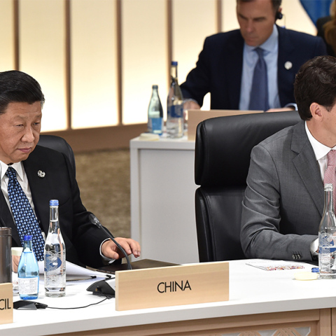 Ο Σι Τζινπίνγκ και ο Τζάστιν Τριντό