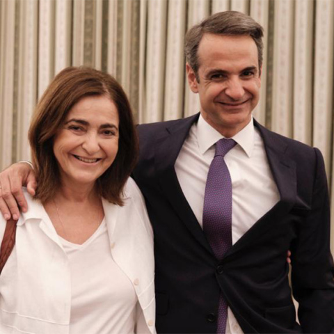 Ο Κυριάκος Μητσοτάκης με την αδερφή του Κατερίνα