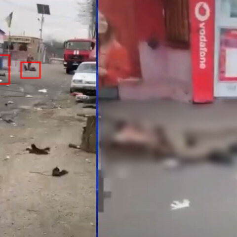 Νεκροί άμαχοι μετά τον ρωσικό βομβαρδισμό στην πόλη Κουράχοβε του Ντονέτσκ