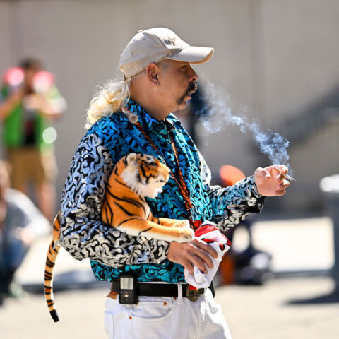 NEW YORK, NEW YORK - OCTOBER 06: The Tiger King poses during New York Comic Con 2022 on October 06, 2022 in New York City. (Photo by Roy Rochlin/Getty Images for ReedPop)
