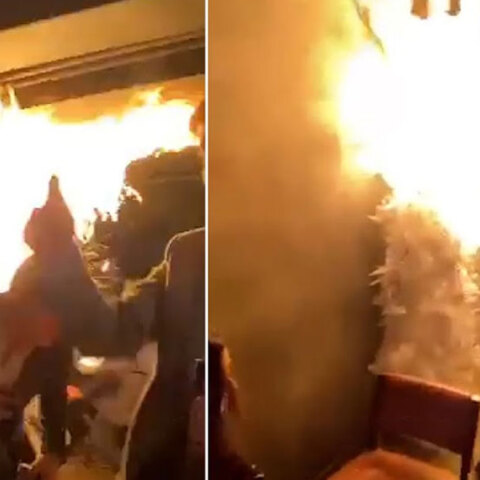 Κόλαση φωτιάς σε εστιατόριο στο Λονδίνο, όταν πήρε φωτιά το χριστουγεννιάτικο δέντρο