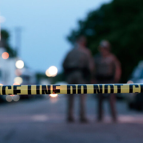 Κορδέλα της αστυνομίας με την οποία έχει αποκλειστεί περιοχή στο Τέξας