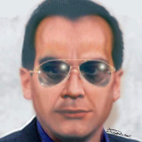 Σκίτσο των ιταλικών αρχών που απεικονίζει τον Ματέο Μεσίνα Ντενάρο