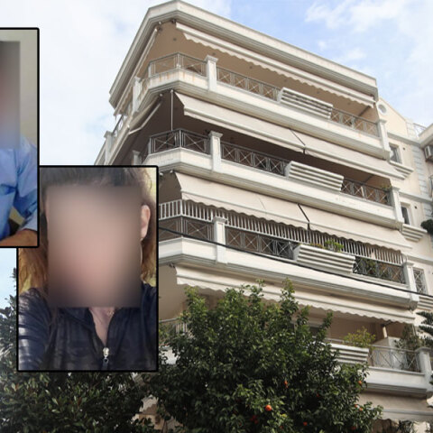 Το σπίτι στο Μοσχάτο όπου συνέβη ο απαγχονισμός του 50χρονου λογιστή παρουσία της 47χρονης