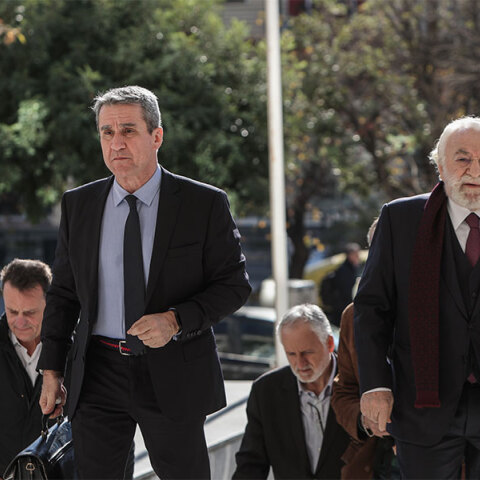 Ο Χρήστος Καλογρίτσας και ο συνήγορός του Ανδρέας Λοβέρδος