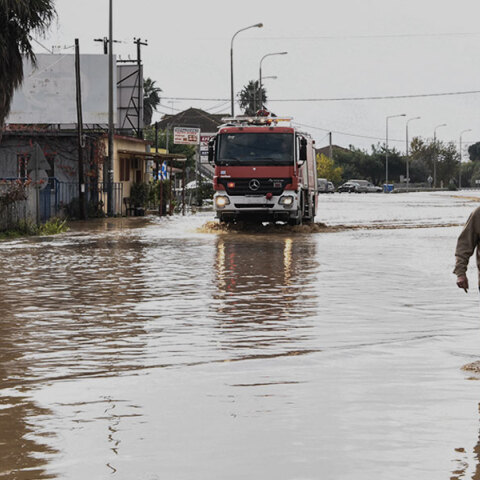 Πλημμύρες στην Ηλεία από την κακοκαιρία
