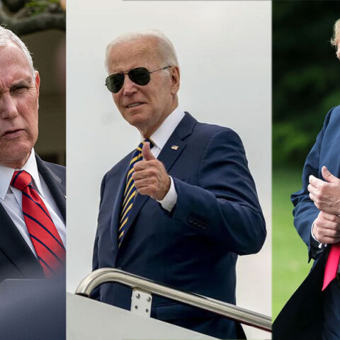 Μάικ Πενς, Τζο Μπάιντεν και Ντόναλντ Τραμπ