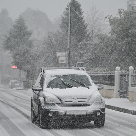 Χιονόπτωση στον Διόνυσο