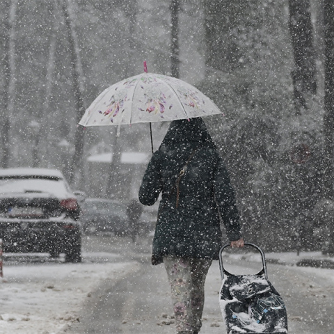 Χιονόπτωση στον Διόνυσο