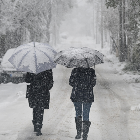 Χιονόπτωση στον Διόνυσο