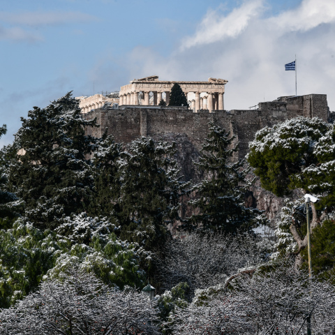 Χιονόπτωση στην Αθήνα - Κακοκαιρία «Μπάρμπαρα»