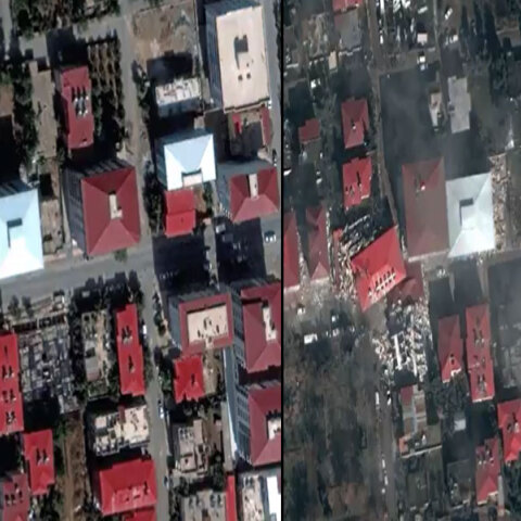 Δορυφορική εικόνα για το πριν και το μετά τον σεισμό στην Τουρκία