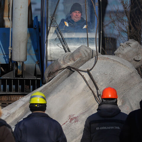 Το άγαλμα του Σοβιετικού Νικολάι Βατούτιν στο Κίεβο