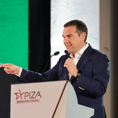 Ο Αλέξης Τσίπρας σε ομιλία του στην Καρδίτσα