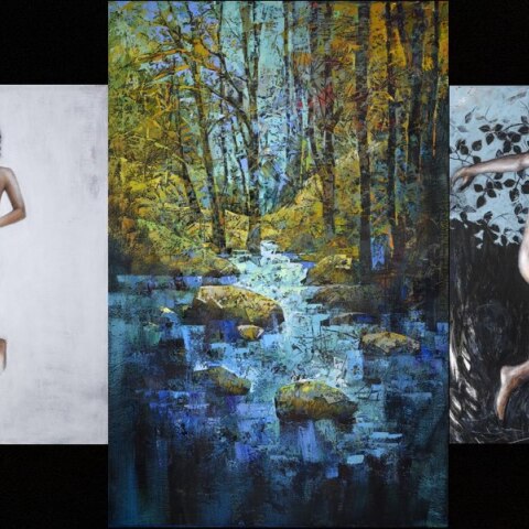 Στοχαστικά Είδωλα του Ανδρέα Νικολάου και Στα Μονοπάτια της Αρκαδίας του Στόγιαν Ντόνεφ στην Evripides Art Gallery.