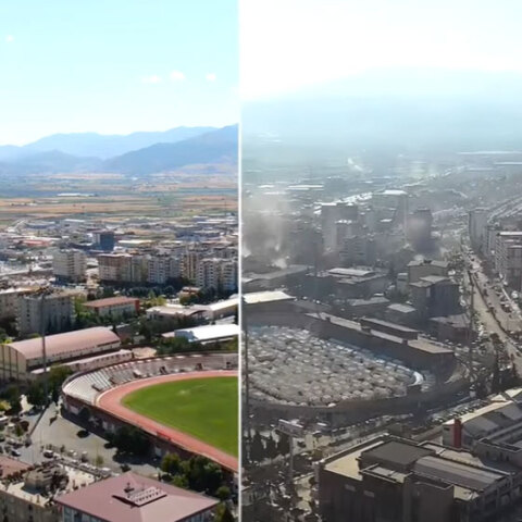 Η πόλη Καχραμάνμαρας πριν και μετά τον σεισμό στην Τουρκία