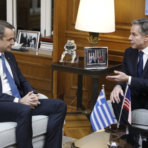 Άντονι Μπλίνκεν: Έφτασε στο Μέγαρο Μαξίμου ο Αμερικανός ΥΠΕΞ - Συνάντηση με Κ. Μητσοτάκη