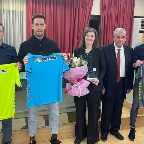 κ. Bαρούχας Παναγιώτης: Πρόεδρος Συνδέσμου Διαιτητών Ποδοσφαίρου Αθήνας, κα Σοφία Κάτση, Marketing Manager Eltrak Group