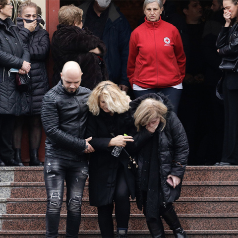 Κηδεία θύματος του δυστυχήματος στα Τέμπη