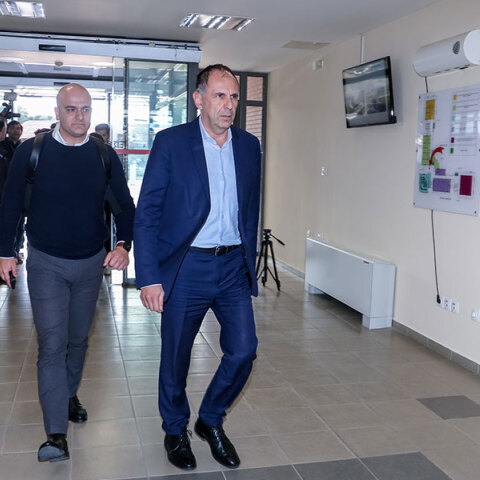 Ο υπουργός Υποδομών και Μεταφορών Γιώργος Γεραπετρίτης στη Λάρισα