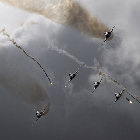 Μαχητικά της Πολεμικής Αεροπορίας της Ελβετίας κατά τη διάρκεια στρατιωτικής άσκησης