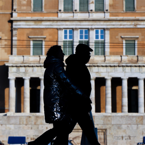 Πολίτες στο κέντρο της Αθήνας