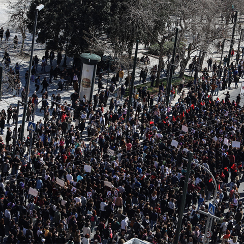 Πορεία στην Αθήνα για την τραγωδία στα Τέμπη