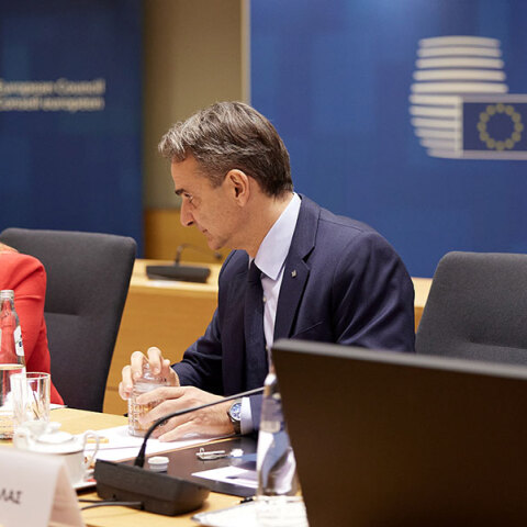 Τζόρτζια Μελόνι και Κυριάκος Μητσοτάκης στις Βρυξέλλες