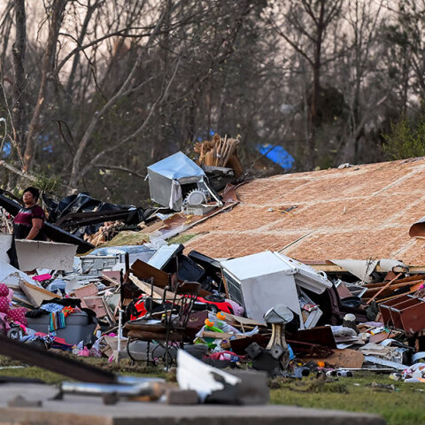 Διαλυμένο σπίτι στον Μισισίπι μετά τον ανεμοστρόβιλο