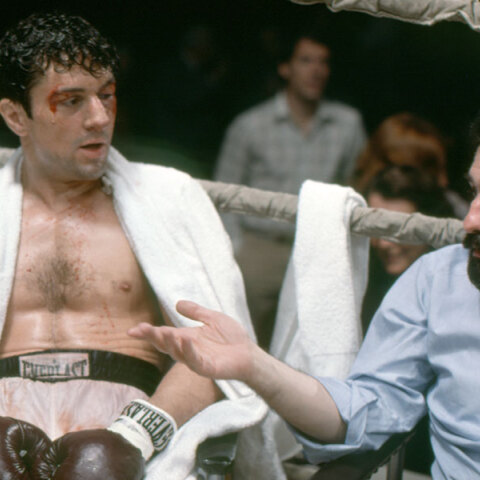 Ρόμπερτ ντε Νίρο και Μάρτιν Σκορσέζε στα γυρίσματα της ταινίας «Οργισμένο Είδωλο»