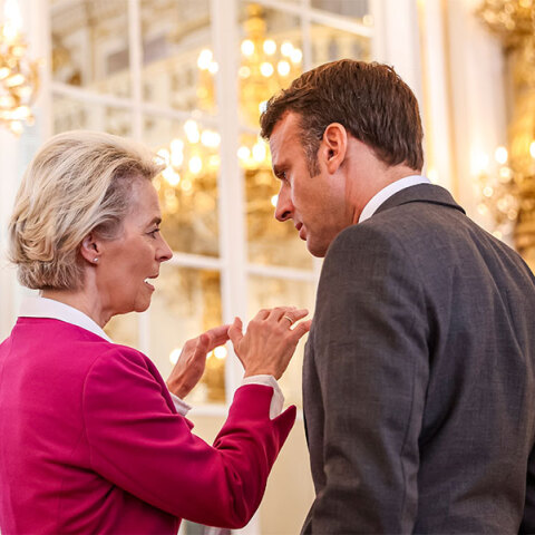 Ούρσουλα φον ντερ Λάιεν και Εμανουέλ Μακρόν