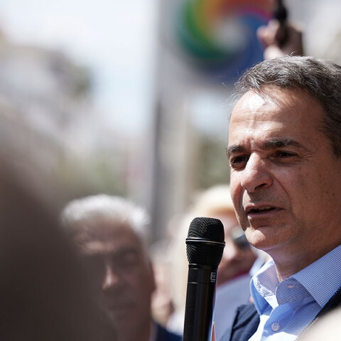 Ο Κυριάκος Μητσοτάκης στην Πετρούπολη