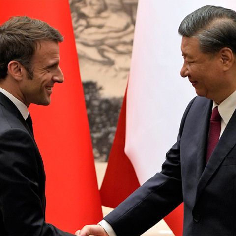 Εμανουέλ Μακρόν και Σι Τζινπίνγκ