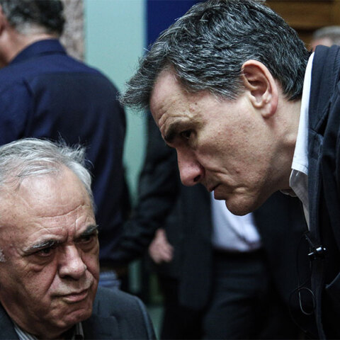 Ο Γιάννης Δραγασάκης και ο Ευκλείδης Τσακαλώτος