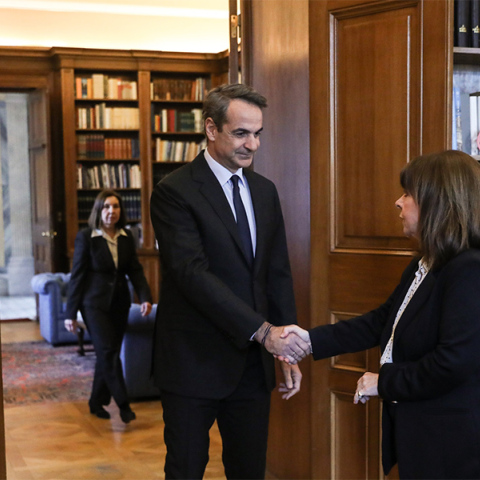 Κατερίνα Σακελλαροπούλου και Κυριάκος Μητσοτάκης