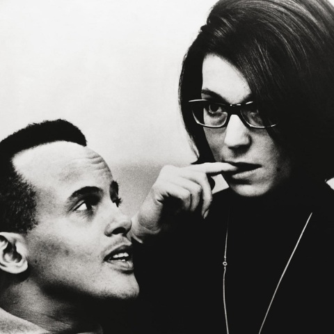 Ο Χάρι Μπελαφόντε με τη Νάνα Μούσχουρη