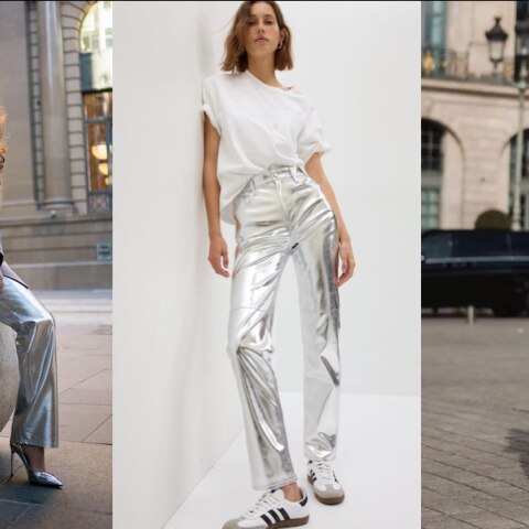 Ασημένια παντελόνια: Η τάση που χαρακτηρίζει το στιλ της άνοιξης του 2023.